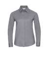 932F Ladies' Long Sleeve Easy Care Oxford Shirt Silver colour image